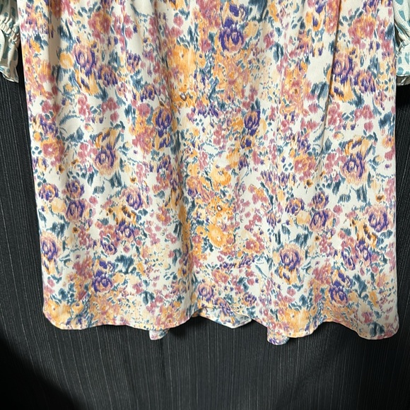 Jodifl- Multi Print‎ Top in Aqua / Size S / H-103 - Picture 4 of 12